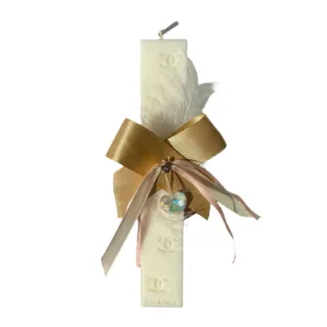 λαμπάδα με άρωμα τσουρέκι και κρύσταλο swarowski