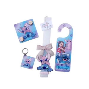 σετ λαμπάδα τρίλιζα μπρελόκ μαγνητάκι stitch