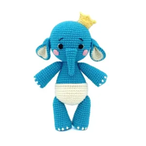 Πλεκτό ελεφαντάκι- τιρκουάζ