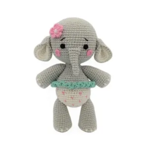 Πλεκτό ελεφαντάκι- γκρι ανοιχτό