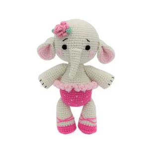 Πλεκτό ελεφαντάκι με φούξια πάνα