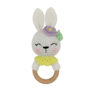 Κουδουνίστρα με μασητικό κρίκο, Κουνελάκι με Λουλούδια