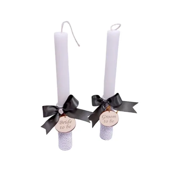 Σετ 2 λαμπάδες για Ζευγάρι, νύφη και γαμπρός