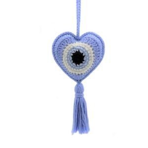 Πλεκτό ματάκι σε σχήμα καρδιάς