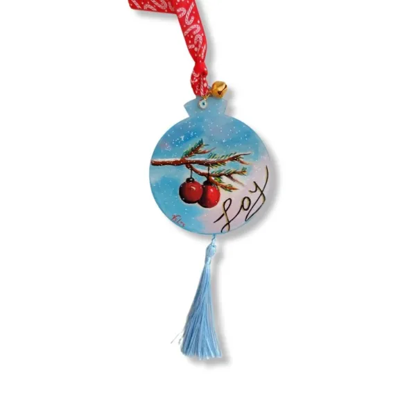 Γούρι ξύλινο ζωγραφισμένο, Joy