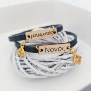 Μαρτυρικά Βραχιόλια Μπαμπάς Νονός Παππούς Θείος