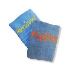 Πετσέτα με όνομα σώματος 70x140 εκ βαμβακερή πενιέ 500gr
