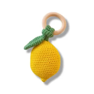 Κουδουνίστρα - μασητικό πλεκτό λεμόνι