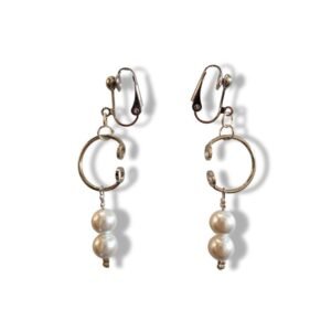 Σκουλαρίκια κρεμαστά με φίλντισι