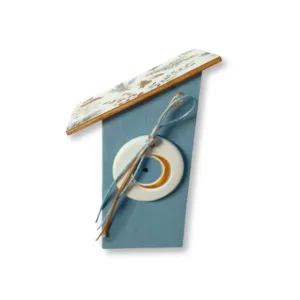 Ξύλινο σπιτάκι-γούρι με ματάκι