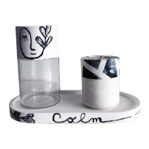 Σετ Διακόσμησης 3τμχ. από τσιμέντο "Calm"