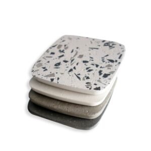 Σετ 4 Σουβέρ grey scale TERRAZZO από τσιμέντο (10x10cm)