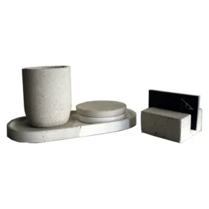 Σετ 5τεμ. "Office Kit" ( λευκό - πορώδη υφή)