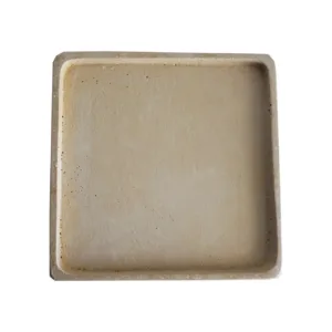 Τσιμεντένιος Δίσκος Τετράγωνος, Μπεζ (18,5x18,5)