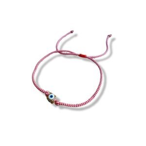 Βραχιόλι μαρτάκι με μεταλλικό στοιχείο ζάρι-ματάκι