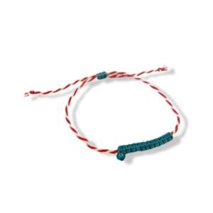 Σετ 2 τμχ Παιδικό unisex μαρτάκι με μακραμέ πλέξη και ματάκι