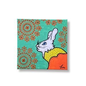 Λαγός τρίχρωμος πίνακας ζωγραφικής