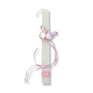 Λαμπάδα αρωματική, γυναικεία/εφηβική με τριανταφυλλάκια(30εκ)