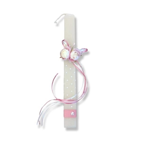 Λαμπάδα αρωματική, γυναικεία/εφηβική με τριανταφυλλάκια(30εκ)