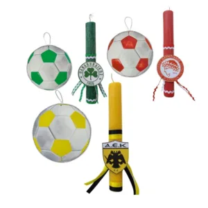 Σετ Λαμπάδα Oμάδα & ασορτί μπάλα διακοσμητικό τοίχου