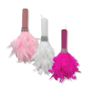 Λαμπάδα με φτερά και στρας