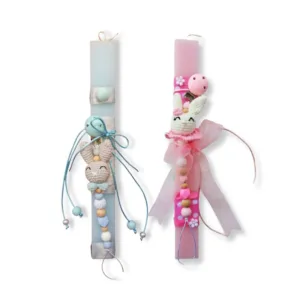 Λαμπάδα με κλιπ πιπίλας λαγουδάκι