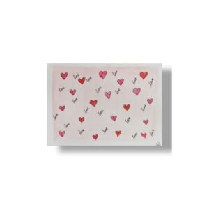 Κάρτα ζωγραφισμένη με καρδούλες ροζ