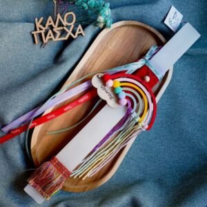 παιδική λαμπάδα με όνομα ουράνιο τόξο