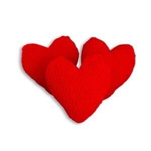 Πλεκτό μαξιλάρι καρδιά