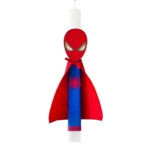 Λαμπάδα "Άνθρωπος αράχνη" - 'Aσπρο κερί 30 εκ