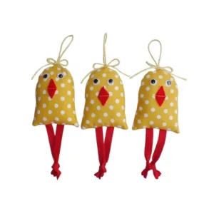 3 Διακοσμητικά υφασμάτινα Κοτοπουλάκια