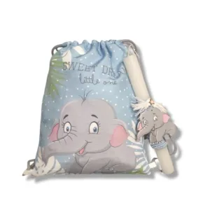 Παιδική λαμπάδα ελεφαντάκι με σακίδιο ώμου, σετ των 2