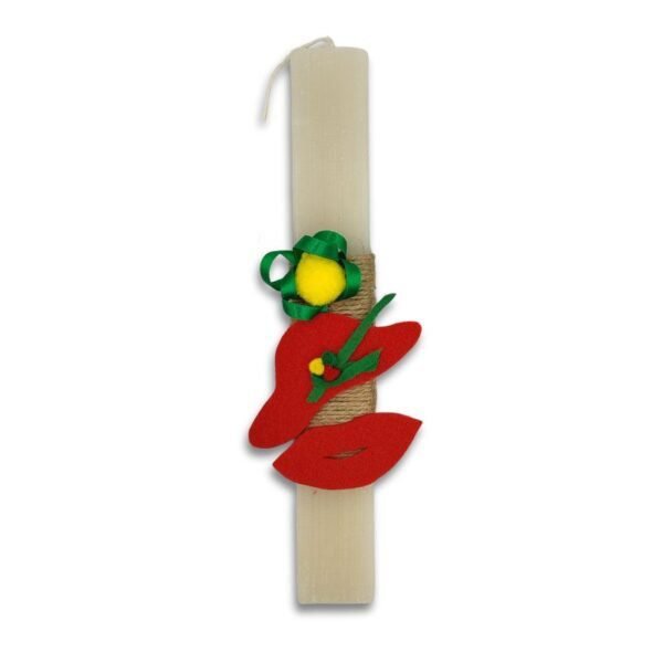 Λαμπάδα αρωματική, Καπέλο και Χείλη από τσόχα (26 εκ)