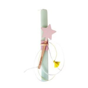 Λαμπάδα "μαγικό ραβδί" με όνομα - βεραμάν 30 εκ