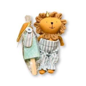 Λαμπάδα Παγωτό με Λούτρινο Λιονταράκι