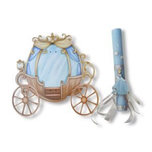 Λαμπάδα με πριγκίπισσα και διακοσμητικό καδράκι