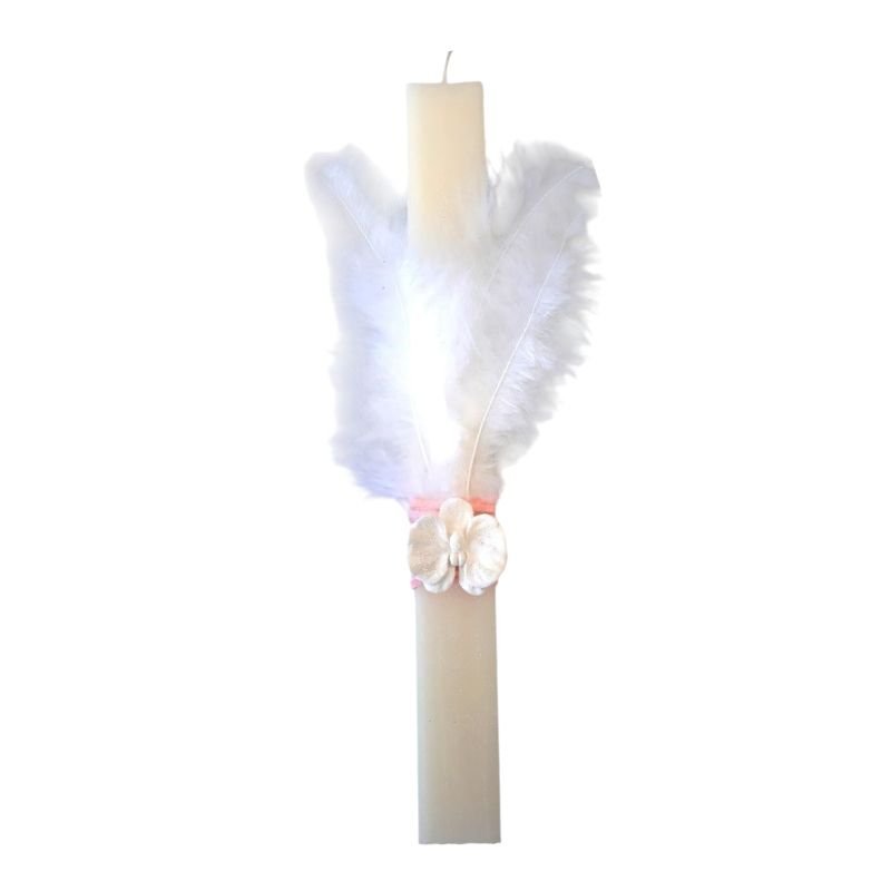 Aromatiki plake labada se ivoyar xroma diakosmimeni me mia orxidea a;o arvmatiko pilo, poupoula kai dermataki se roz xroma-by Christine only