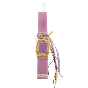 Λαμπάδα με μπρελόκ ξύλινη φιγούρα για...Φιλαράκια