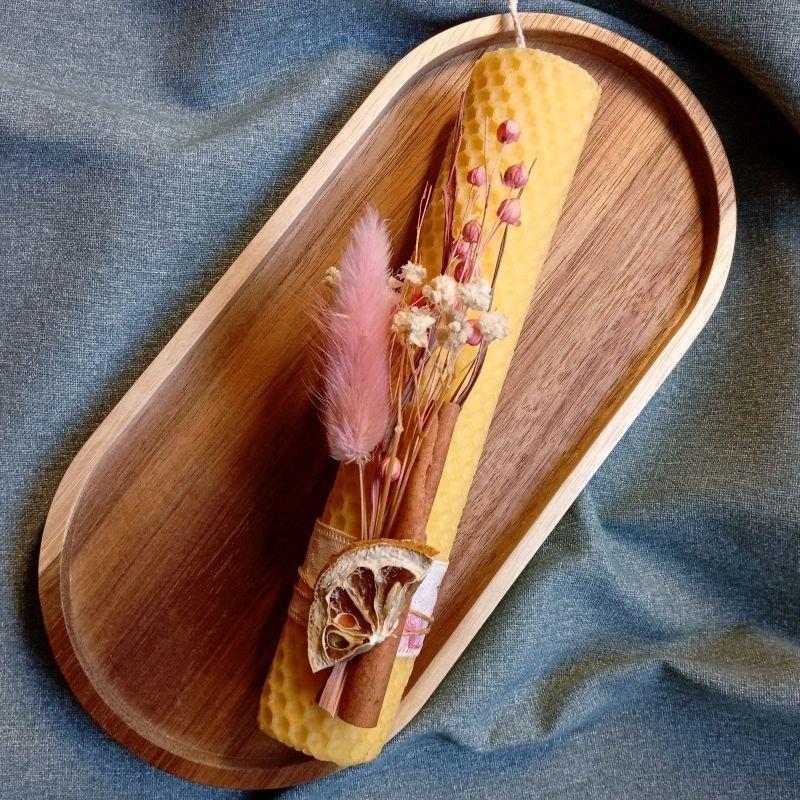 Lampada-melissokeri-fysiko-etsetera (2) λαμπαδάκι μελισσοκέρι με αποξηραμένα λουλούδια