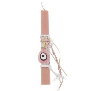 Λαμπάδα εφηβική - γυναικεία με πλεξιγκλας μάτι σε μπρελόκ