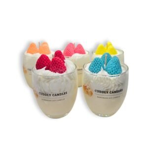 Κερί Σόγιας σε Γυάλινο Ποτήρι Φαναράκι με άρωμα Φράουλα