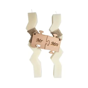 Λαμπάδες για ζευγάρια αρωματικές ζικ-ζακ MR & MRs