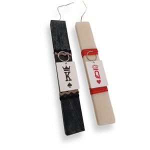 Σετ Λαμπάδες για ζευγάρι φιγούρες τράπουλας King and Queen