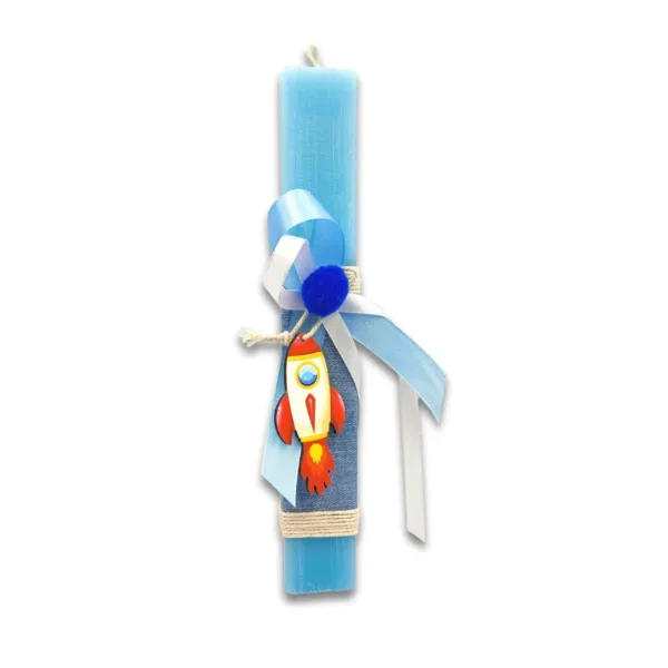 Λαμπάδα αρωματική πλακέ με ξύλινο πύραυλο