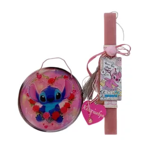 Σετ Λαμπάδα με Σελιδοδείκτη Μπλε Πλασματάκι με Όνομα & Κρεμαστό Διακοσμητικό