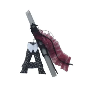 Λαμπάδα με Μονόγραμμα το Πουά Φόρεμα