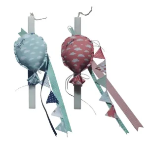 Προσωποποιημένη Πασχαλινή Λαμπάδα με Μπαλόνι