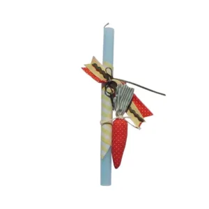 Πασχαλινή Λαμπάδα με Υφασμάτινο Μπρελόκ Καρότο