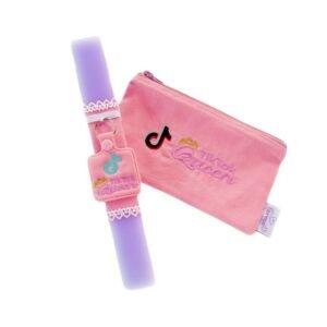 Λαμπάδα για κορίτσι Social media queen με κασετίνα & μπρελόκ