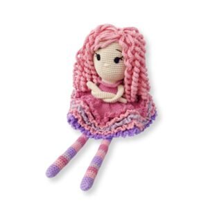 Μεγάλη πλεκτή κούκλα amigurumi δώρο για κορίτσια